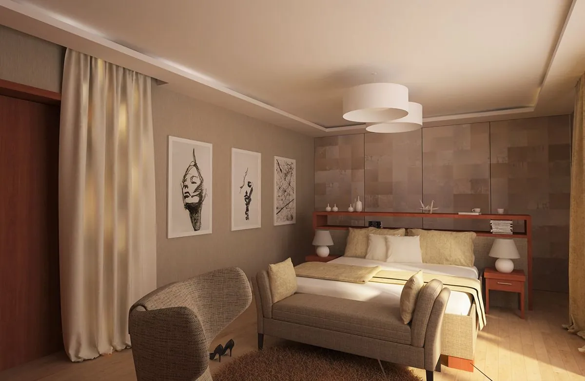 Sypialnia apartamentu hotelowego